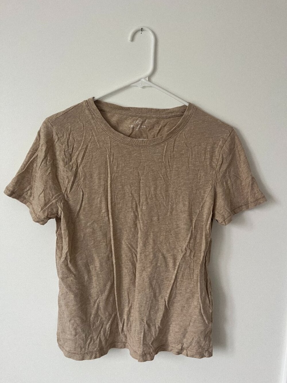 J. Crew Vintage Cotton Tan Short Sleeve Tee Size Medium